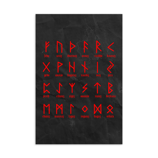 Runes / Art Postcard